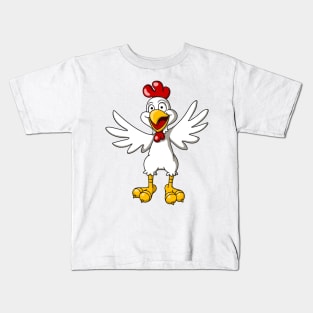 Happy Cartoon Chicken Kids T-Shirt